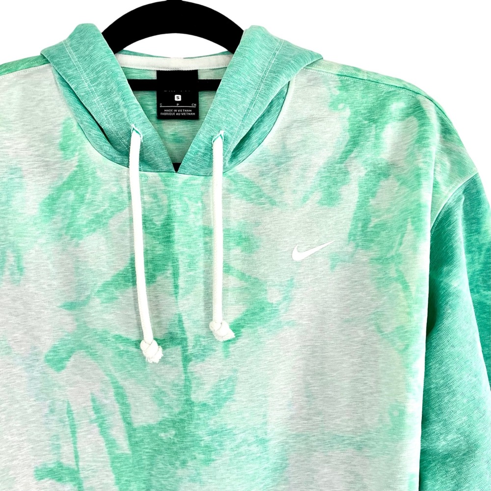 Nike Dri-Fit Women's Hoodie Small Mint Green Tie Dye Lightweight DQ1140-342